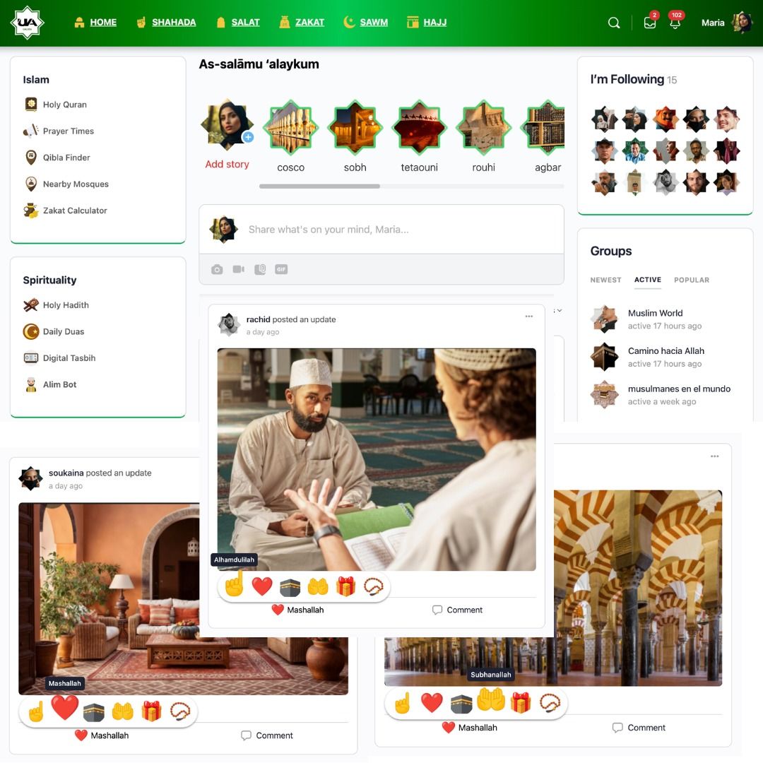 WALIDA Islamic social network connecting Muslims with the global Ummah