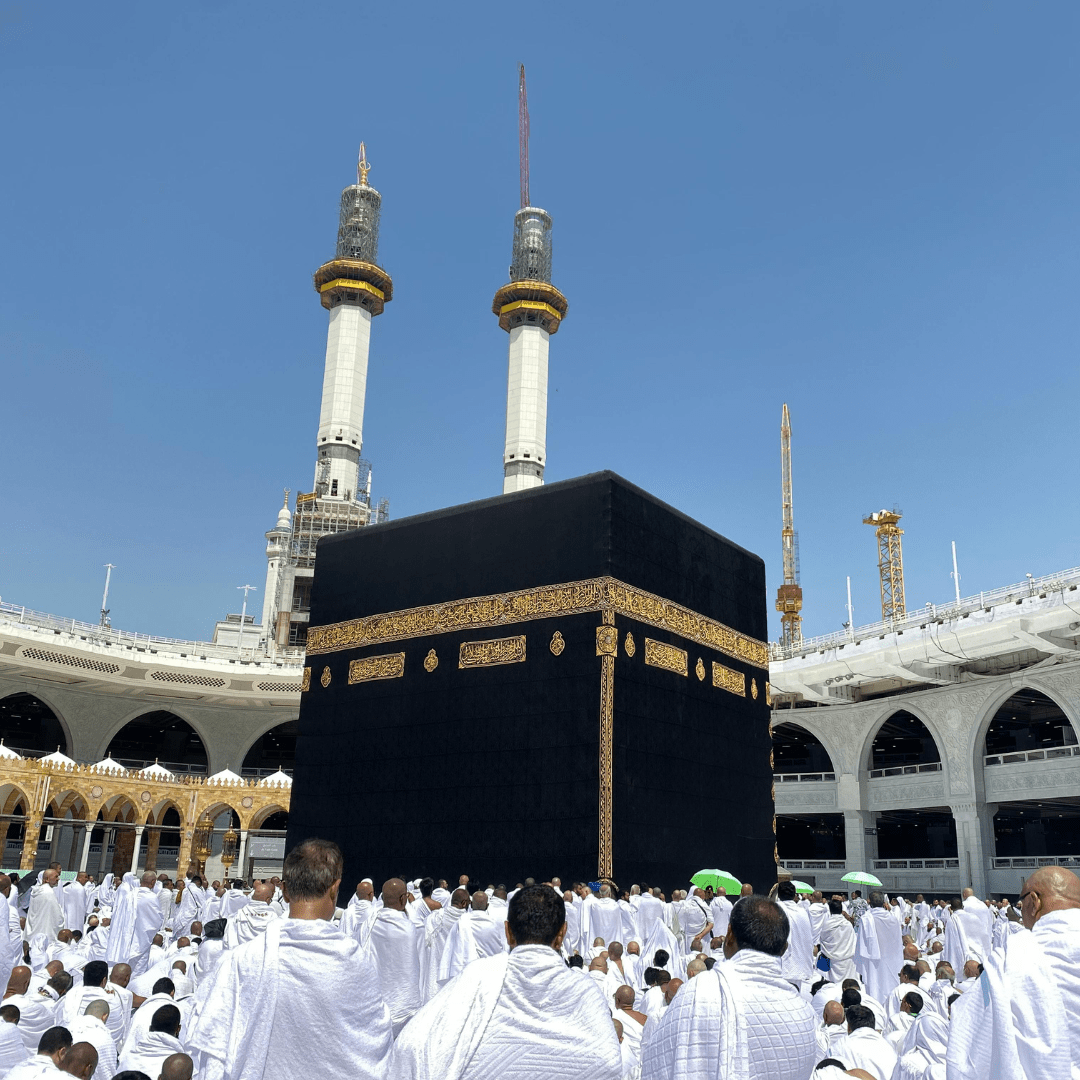 Pilgrims performing Hajj in Makkah during the pilgrimage